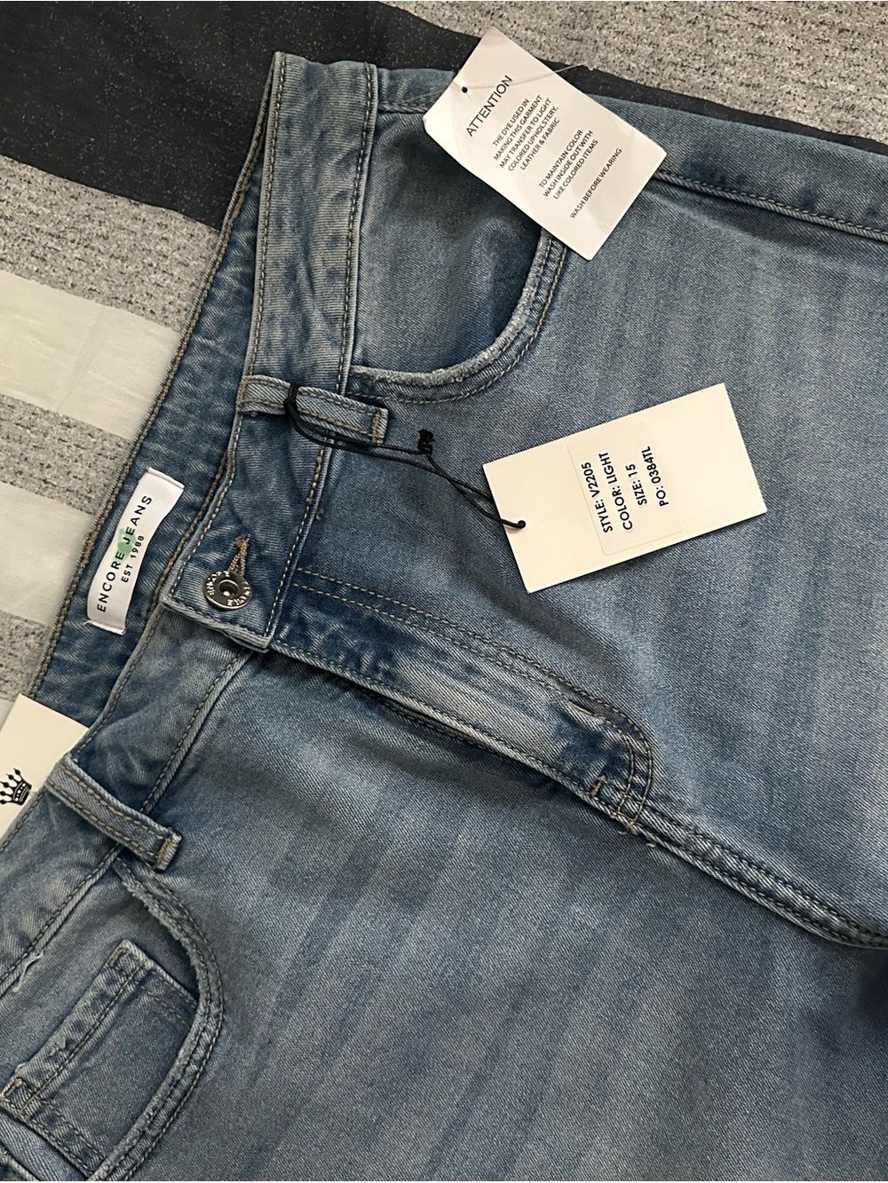Encore Jeans Light Wash Slim Straight women's Denim